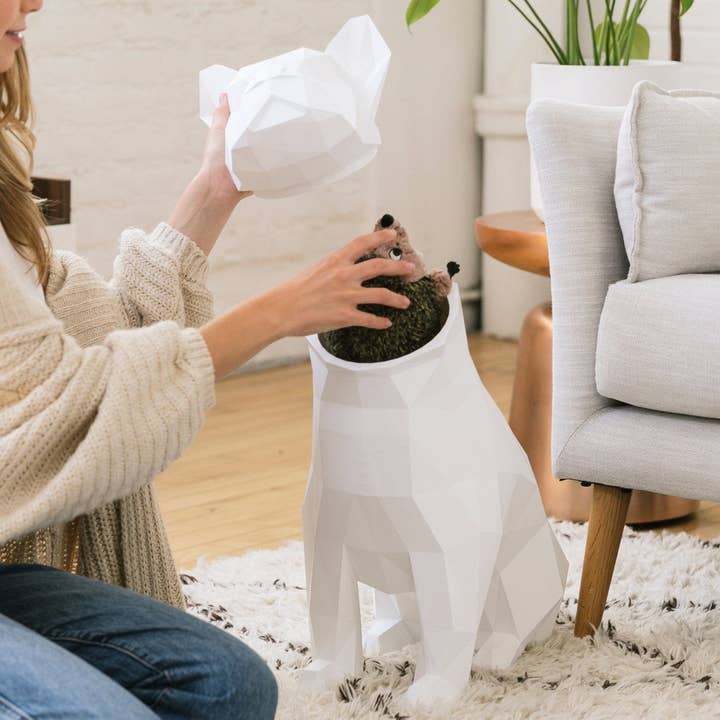 Abstract Home Art - Wholesale Decorative Tabletop Object - Max - French Bulldog - W / Home Décor, Storage Bin, Trashcan6