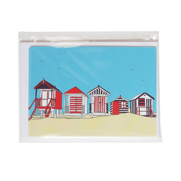 Pacchetto cartoline Beach Hut per la vendita all'ingrosso da parte di Gone Crabbing