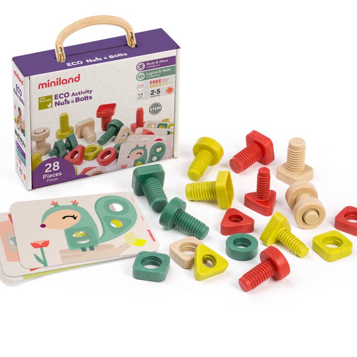 ECO Nuts & Bolts with Activities for wholesale by Miniland Educational