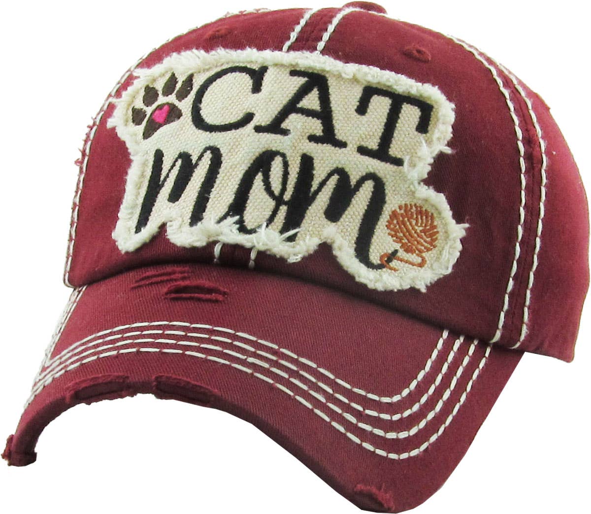 KBETHOS – Großhandel Basecap – Damen – CAT MOM Vintage-Kugelkappe gewaschen3