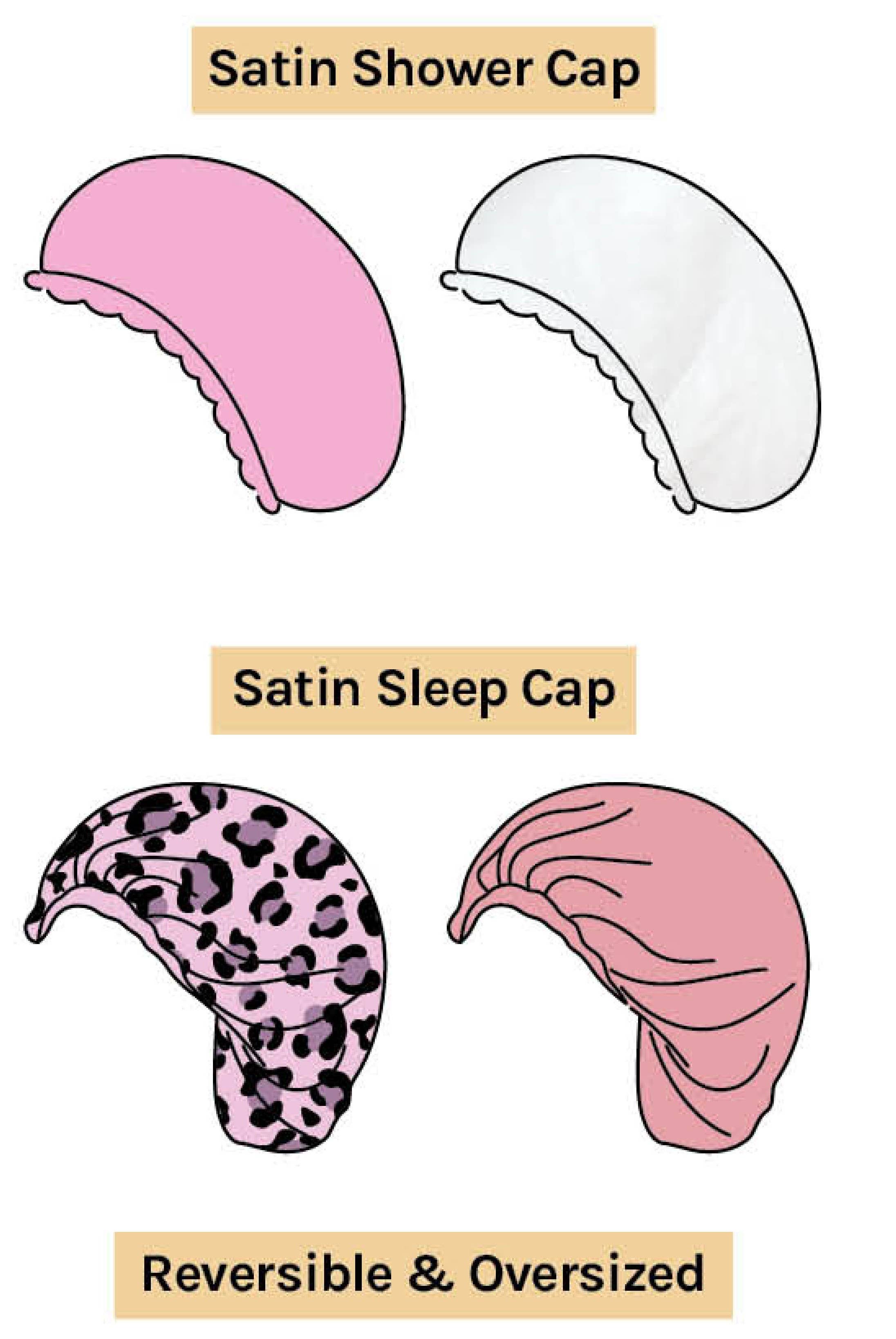 Lindo - Wholesale Sleep Cap / Bonnet - Women's - Lindo Satin Sleep & Shower Cap Double Lined - 2pcs/pk2