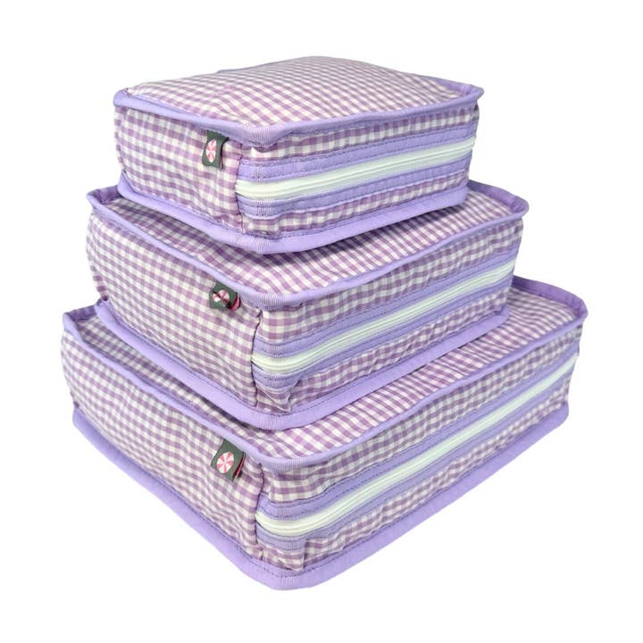 Lilac Gingham Stacking Set | Mint for wholesale by Mint