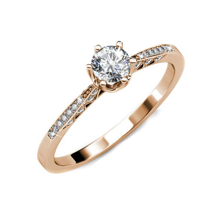 CARALI / MYC Paris - Venta al por mayor Anillos de compromiso - Anillo Destiny - Oro rosa y cristal
