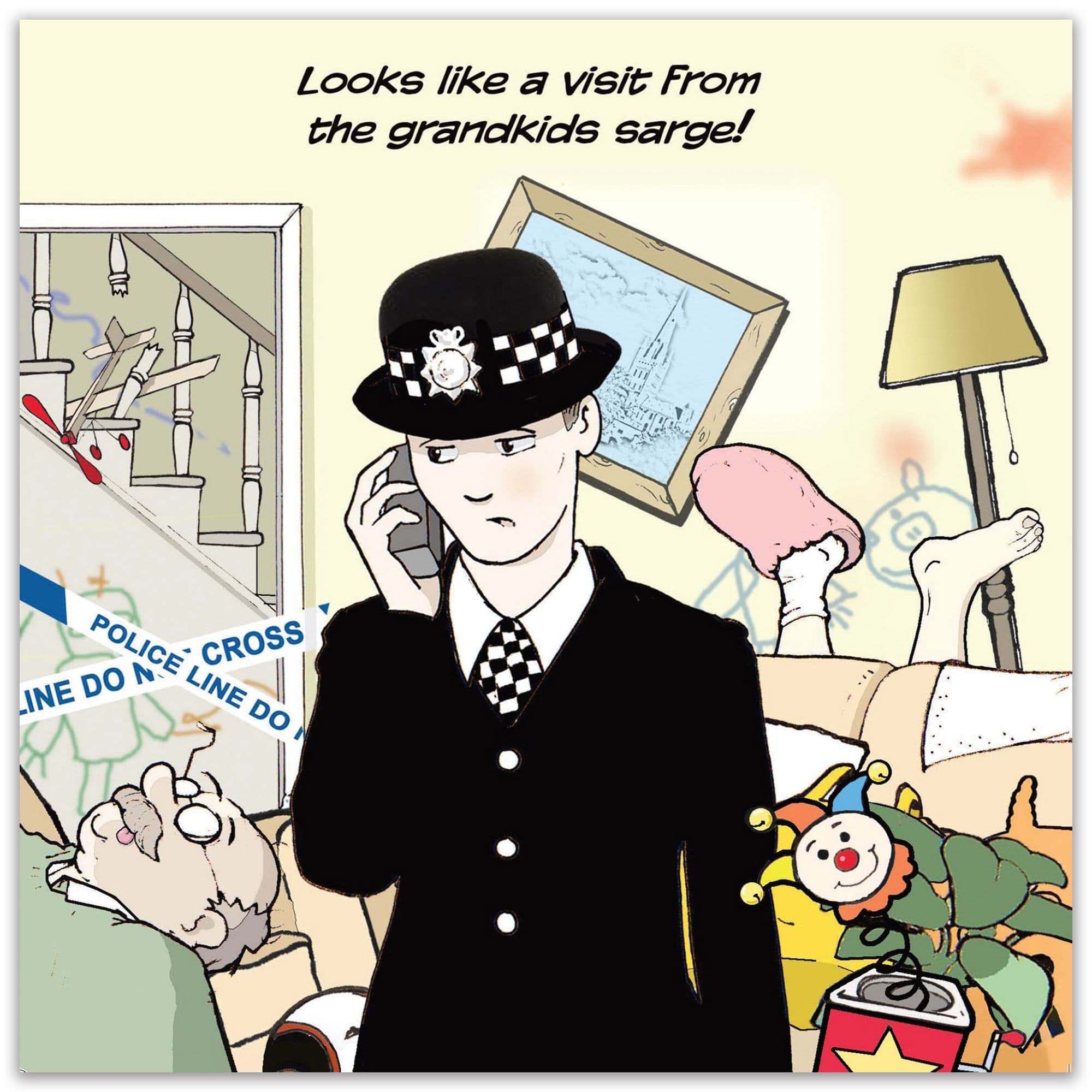 Twizler Ltd - Vente Carte de vœux classique - Visite des petits-enfants - Funny Card Grandparents1