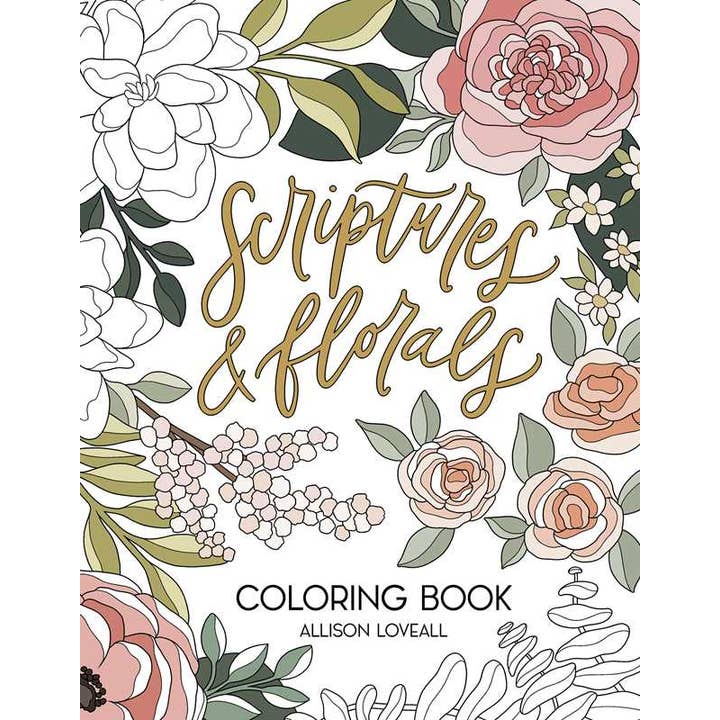 Simon & Schuster - Wholesale Coloring Book - Adult - Scriptures and Florals Coloring Book by Allison Loveall