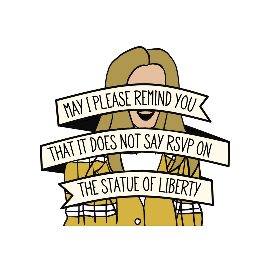 Pretty Toxic Stickers - Wholesale Sticker - Abolish ICE Sticker, Clueless, RSVP on the Statue of Liberty2