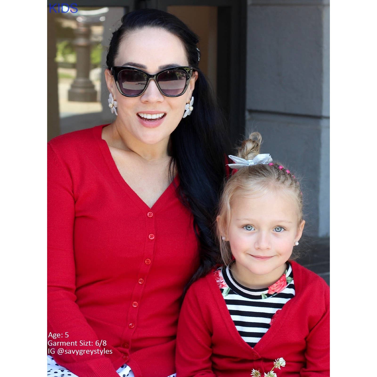 Mak - Wholesale Cardigan - Kids - Girl's Long Sleeve V neck Sweater Cardigan MK5178KID29