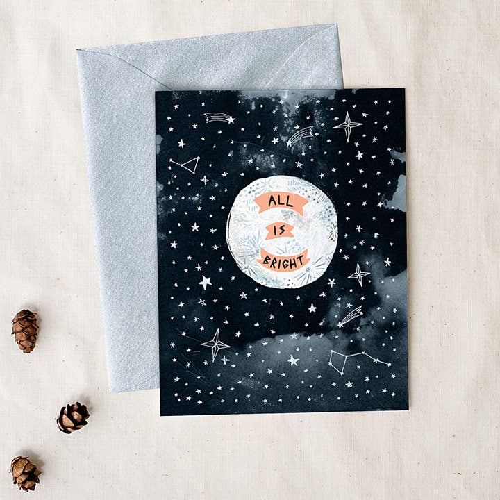 Wildship Studio - Wholesale Everyday Greeting Card - All Is Bright Greeting Card2