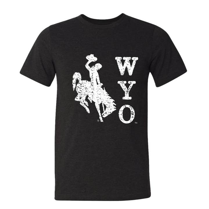 Wyoming Steamboat Bucking Horse T-Shirt for wholesale by This Joyful Home