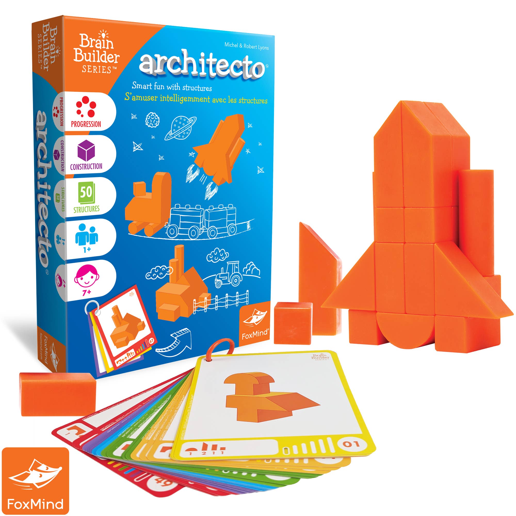 FoxMind - Wholesale Brain Game - Kids - Architecto Brain Builder Series Stacking Game1