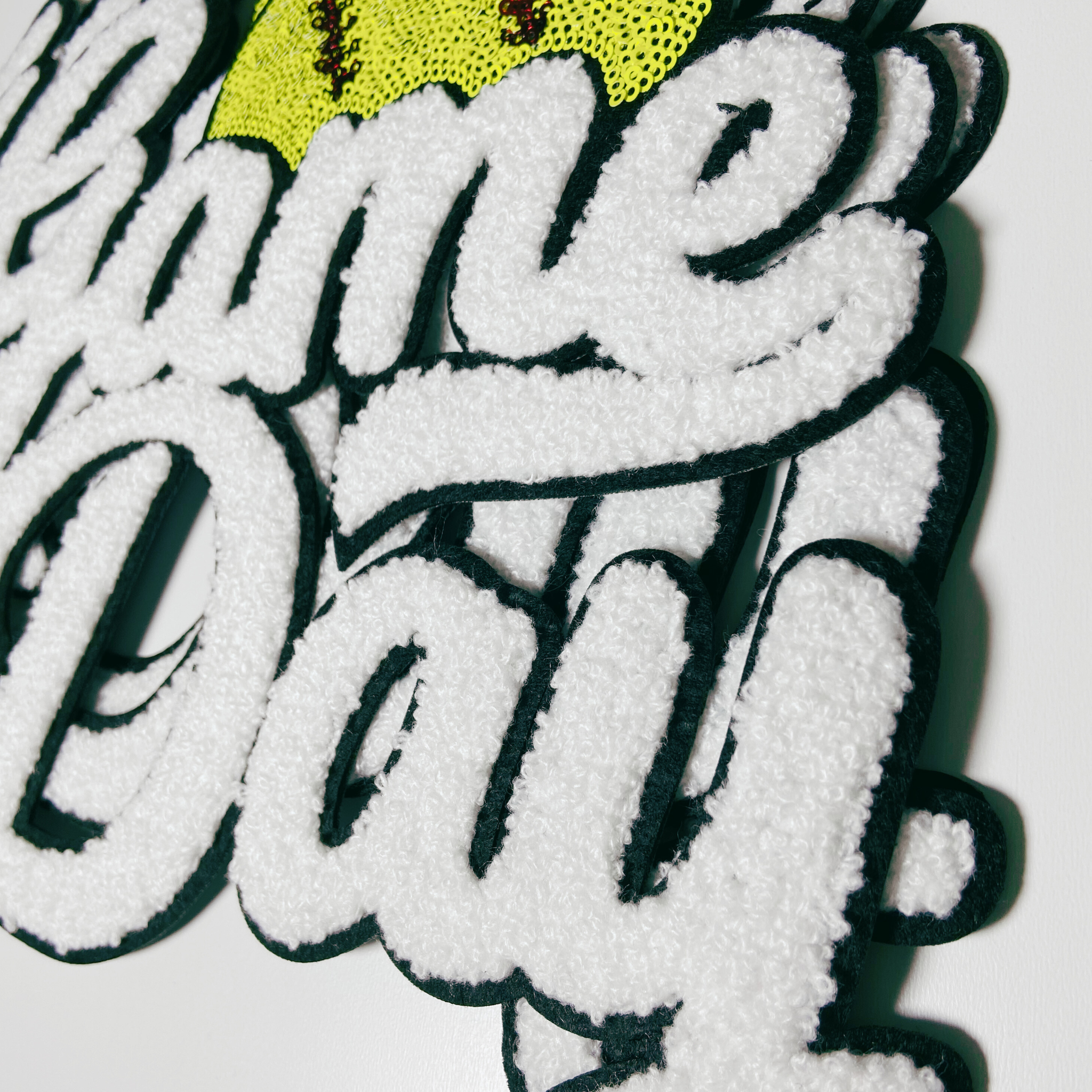 TEELUX - Wholesale Patch - 11" w GAME DAY Softball sequins and Chenille Patch3