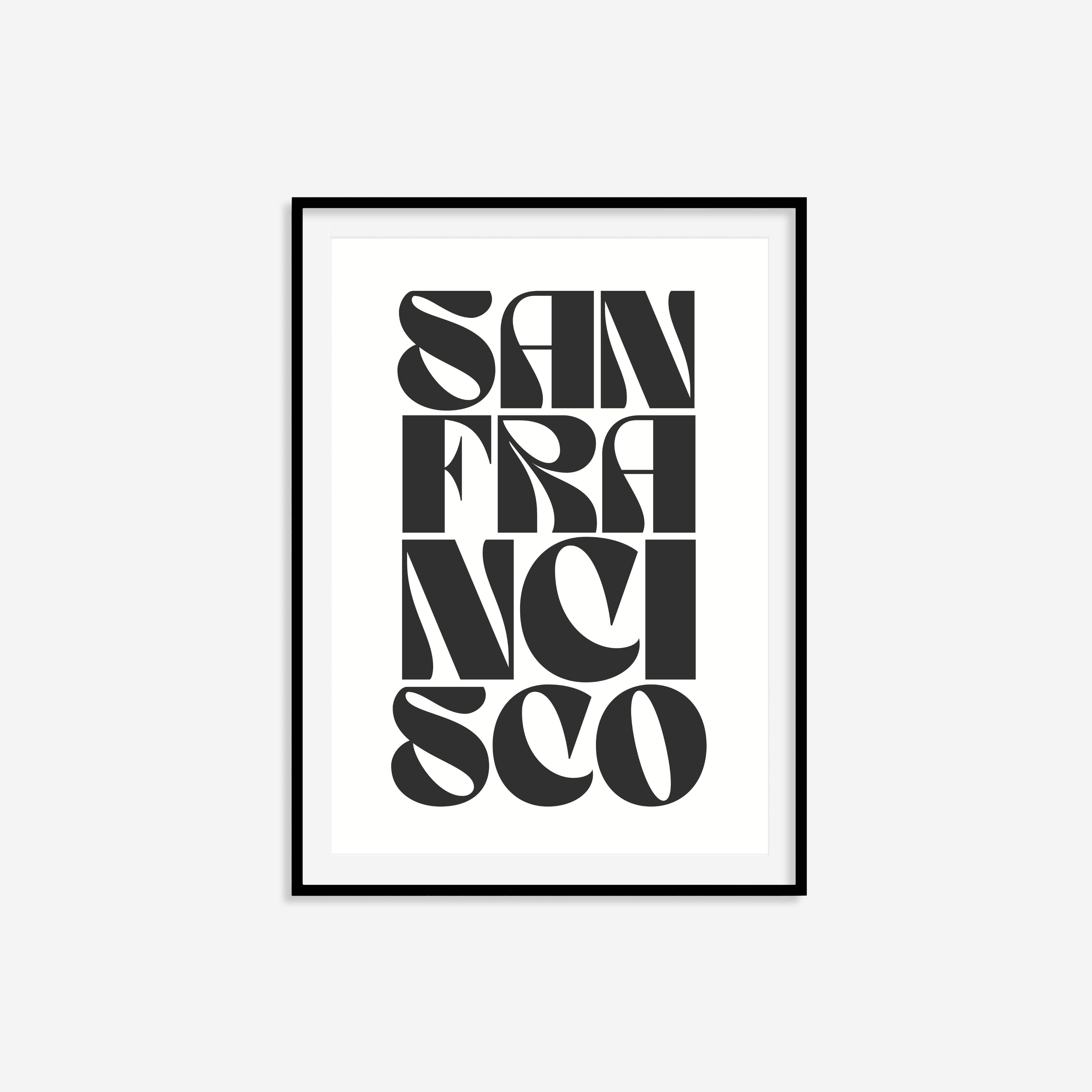 Alaina Creates – wholesale Art print – San Francisco Typography Print3