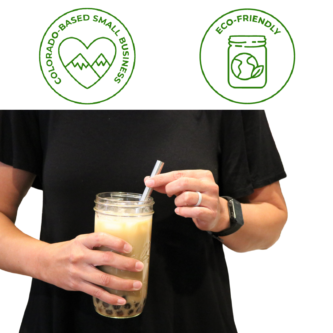 Mason Jar Lifestyle - Wholesale Drinking Straw - Long Stainless Steel Boba Straws for Quart Mason Jars3