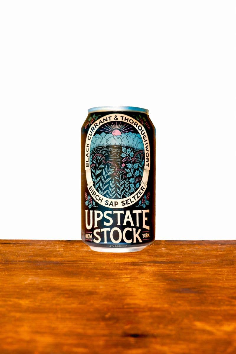 Upstate Stock Seltzers - Wholesale Soda/Carbonated Drink - BLACKCURRANT & THOROUGHWORT BIRCH SAP SELTZER - 12 Pack