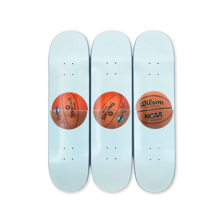 The Skateroom - Wholesale Skateboard - Three Ball 50/50 Tank (Two Spalding Dr. J Silver Series, Wilson Supershot) Skateboard