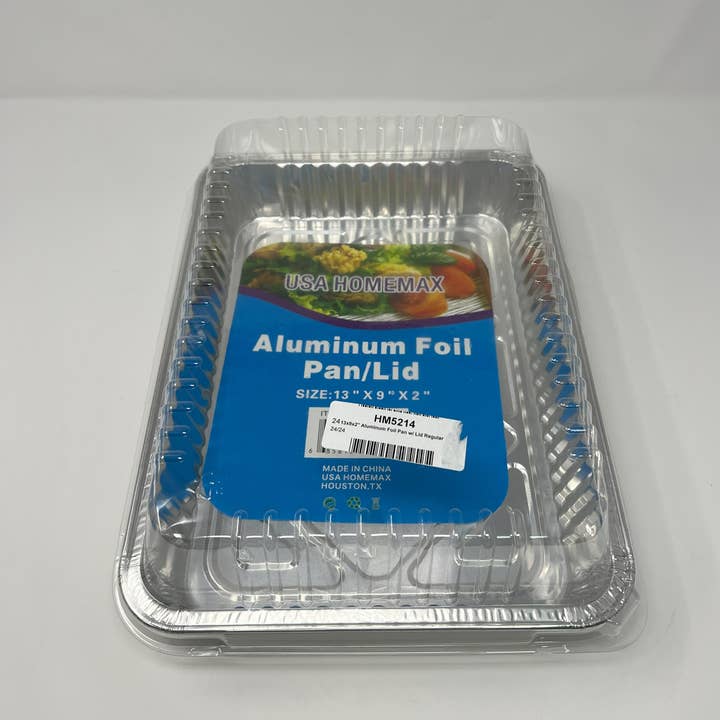 USA HomeMax - Wholesale Baking Dish - Aluminum Foil Pan w/ Lid for Baking Prepping & Storing Food1