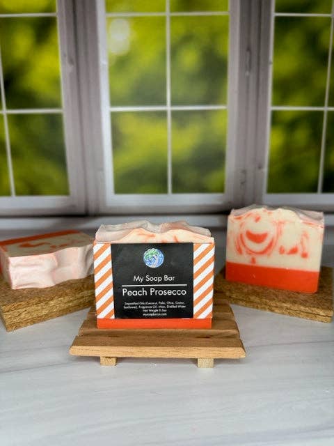 Peach Prosecco Soap for wholesale by My Soap Bar