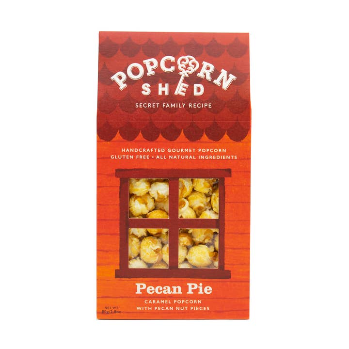 Cabanon à tarte aux noix de pécan Gourmet Popcorn 80 g pour la vente par Popcorn Shed