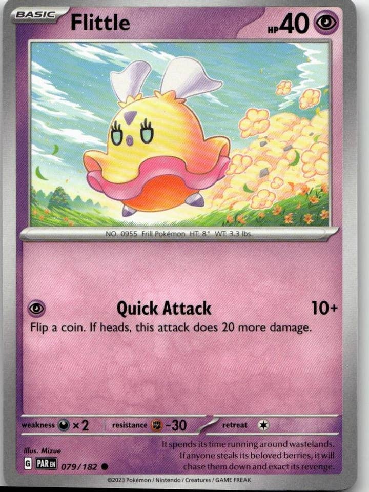 Pokémon SV04: Paradox Rift - Flittle #079/182 for wholesale by Chronic Cards