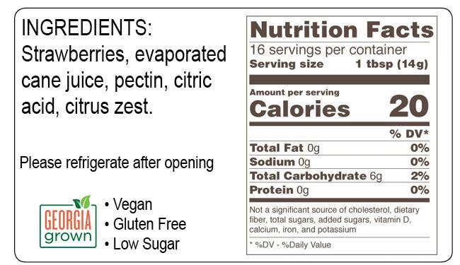 Georgia Jams - Vente Confiture/gelée - Sunrise de fraise - 9 oz7
