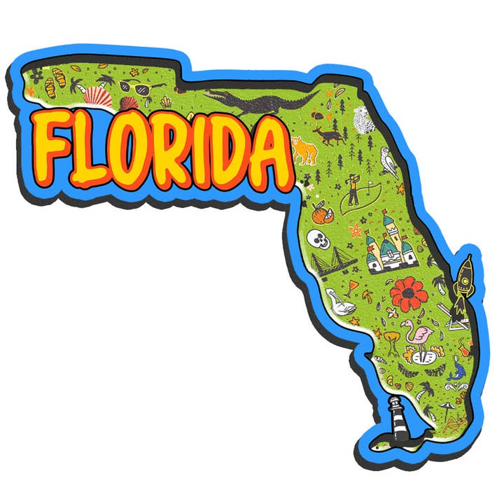 Florida Map Mag for wholesale by Sea Creations