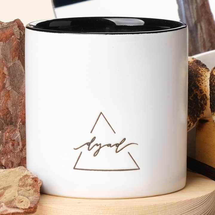 Smoke + Mirrors Ceramic Candle - Roasted Marshmallow Candle for wholesale by Dyad Candle