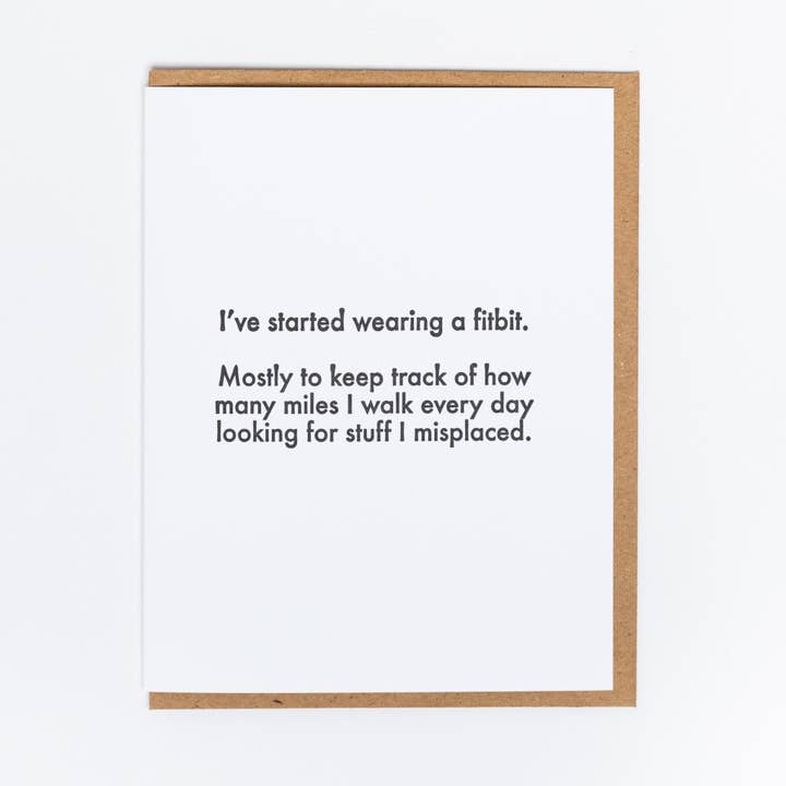 Carte de vœux Fit Bit pour la vente par Lady Pilot Letterpress