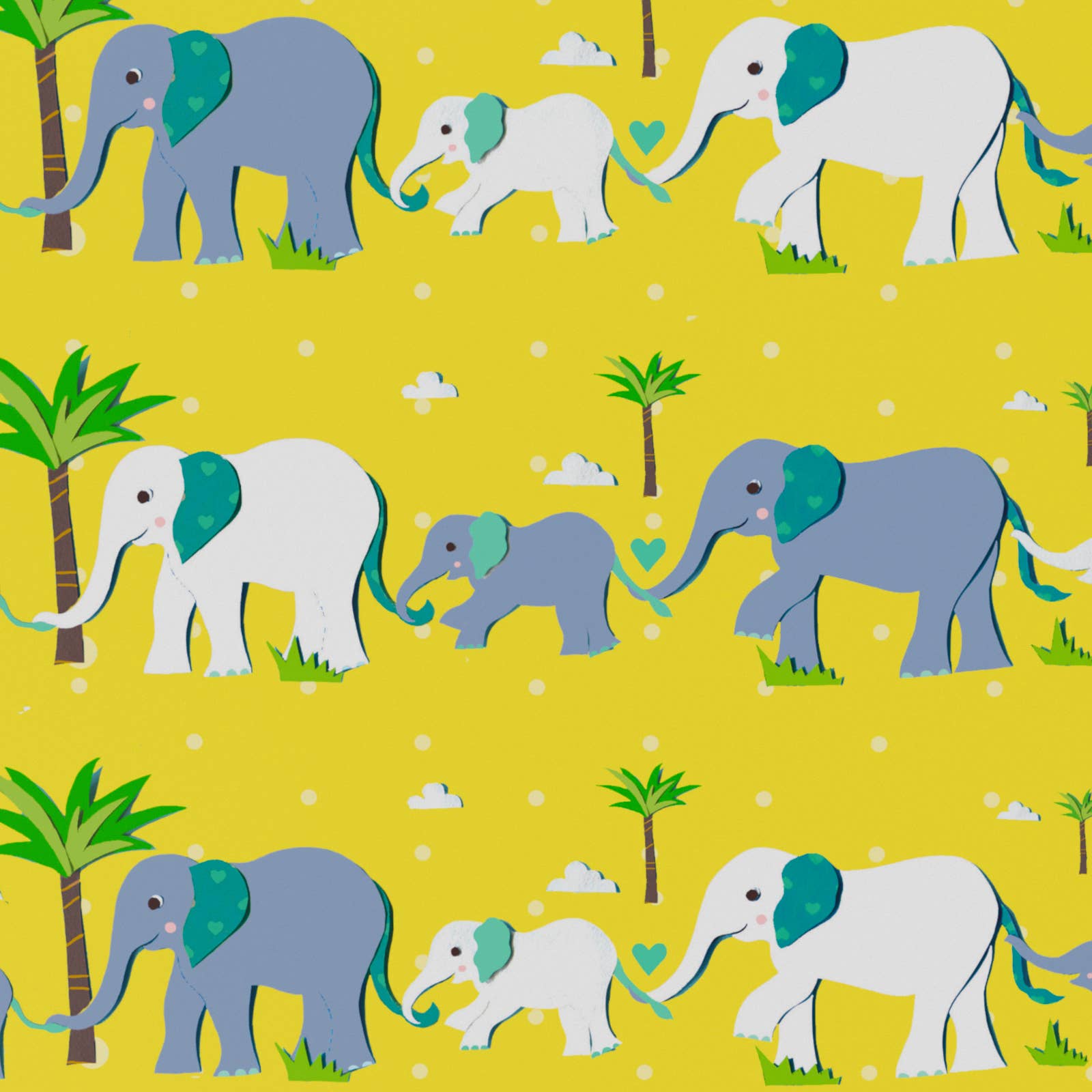 Re-wrapped – Engroshandel Gavepapir – Gult Baby Elefanter Gavepapir • Miljøvenligt6