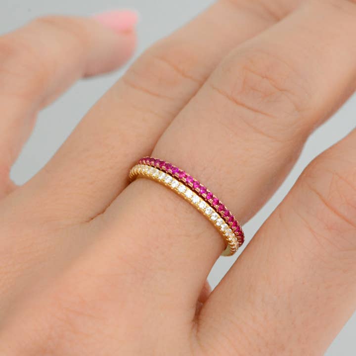 Sami Jewels – wholesale Ring med flera stenar – Ruby evighet Ring