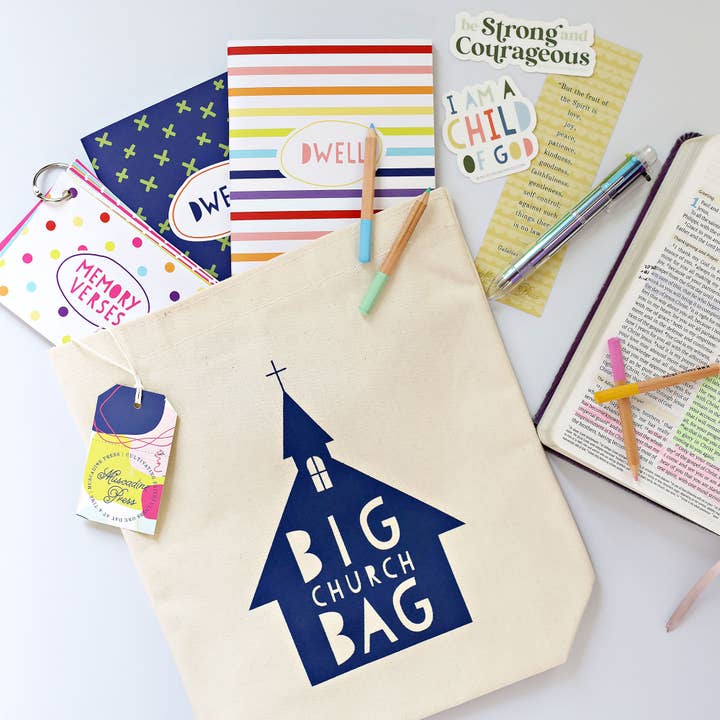 Muscadine Press - Wholesale Tote Bag - Kids - Bible Tote Bag, Big Church Bag for Kids2