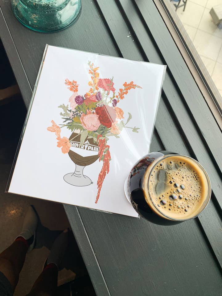 Luzes apagadas flores na impressão por atacado de Madison O'Brien Art