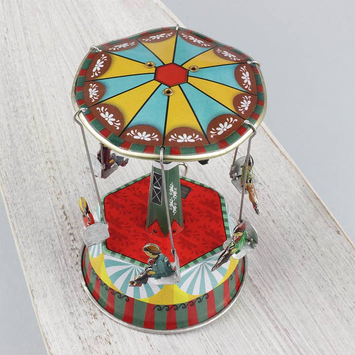 Tribal Trade GmbH - Wholesale Decorative Figurine - Set of 2 tin toy carousel music box musical