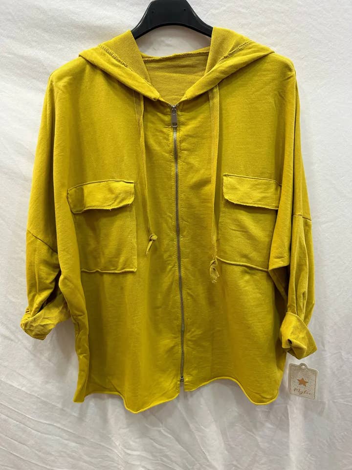 Mimi & Gogo - Wholesale Hoodie - Women's - Hooded jacket with zip and pockets @8633_GZipPoches9