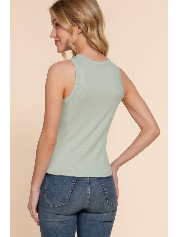 Active Basic | Active USA – Großhandel Strickoberteil – Damen – Ärmelloses Rippstrickoberteil mit Rundhalsausschnitt 5