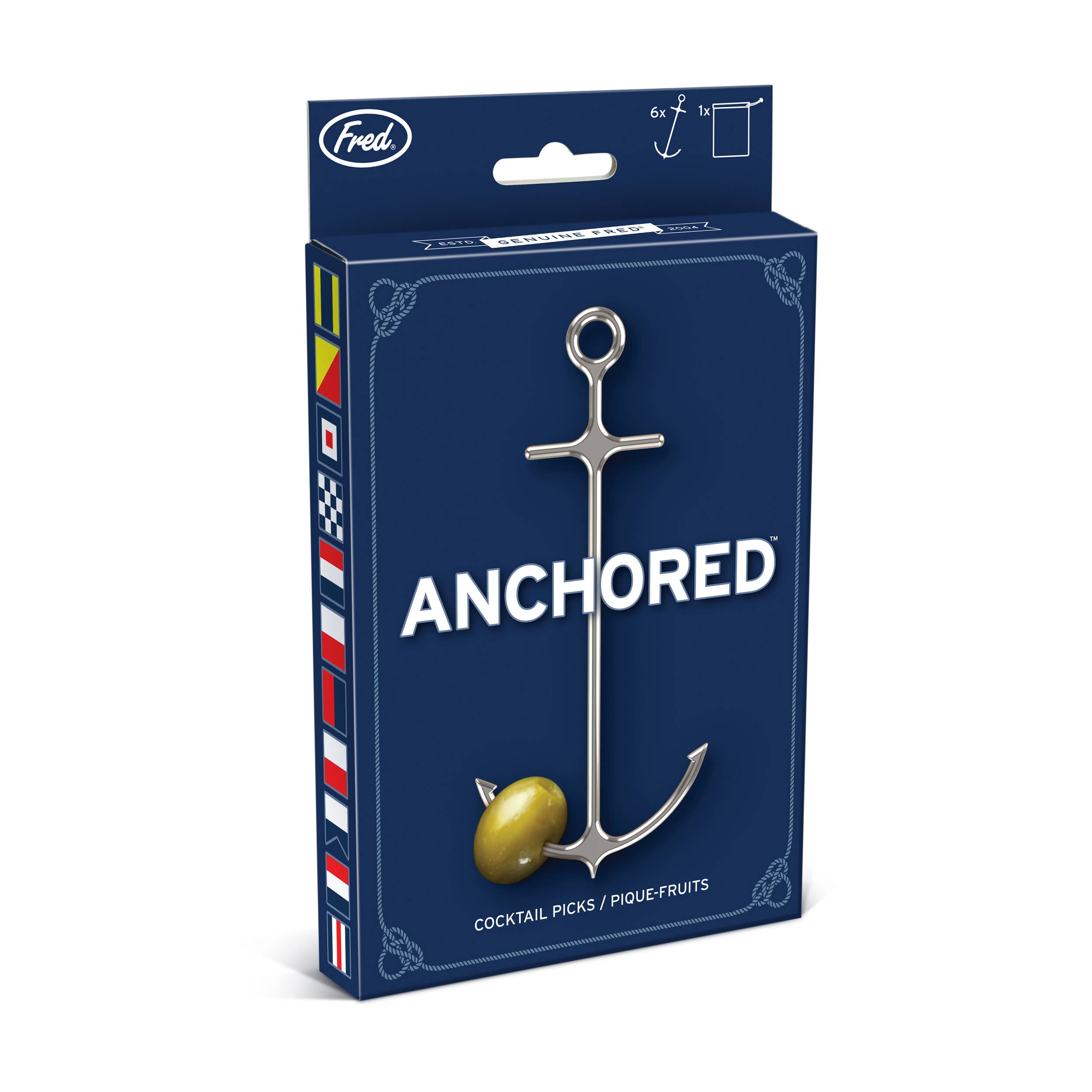 Fred & Friends - Wholesale Cocktail Pick - ANCHORED - Cocktail Picks - Set of 68