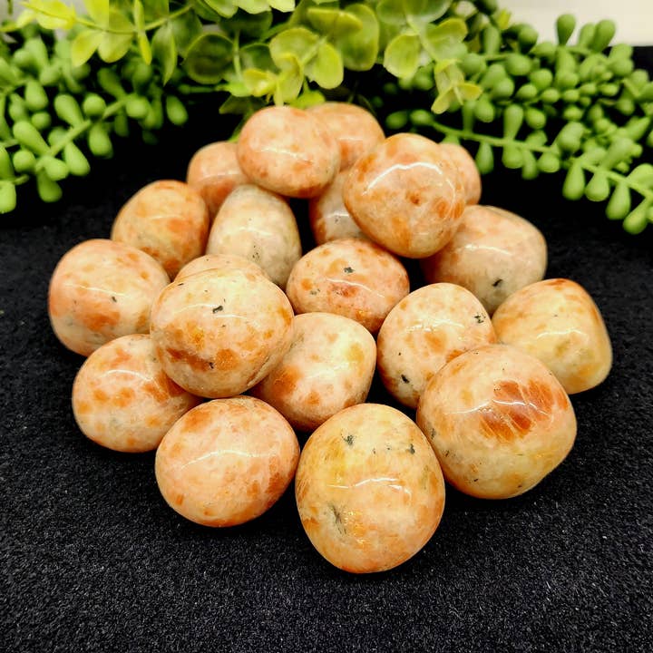 Sunstone Tumbled Stones (1kg/2.2 lbs.) Approx. 30-35mm for wholesale by Meraki Gemstones