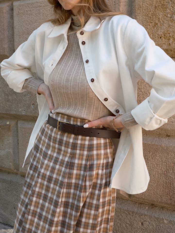 White Bianca Denim Shirt for wholesale on Faire6