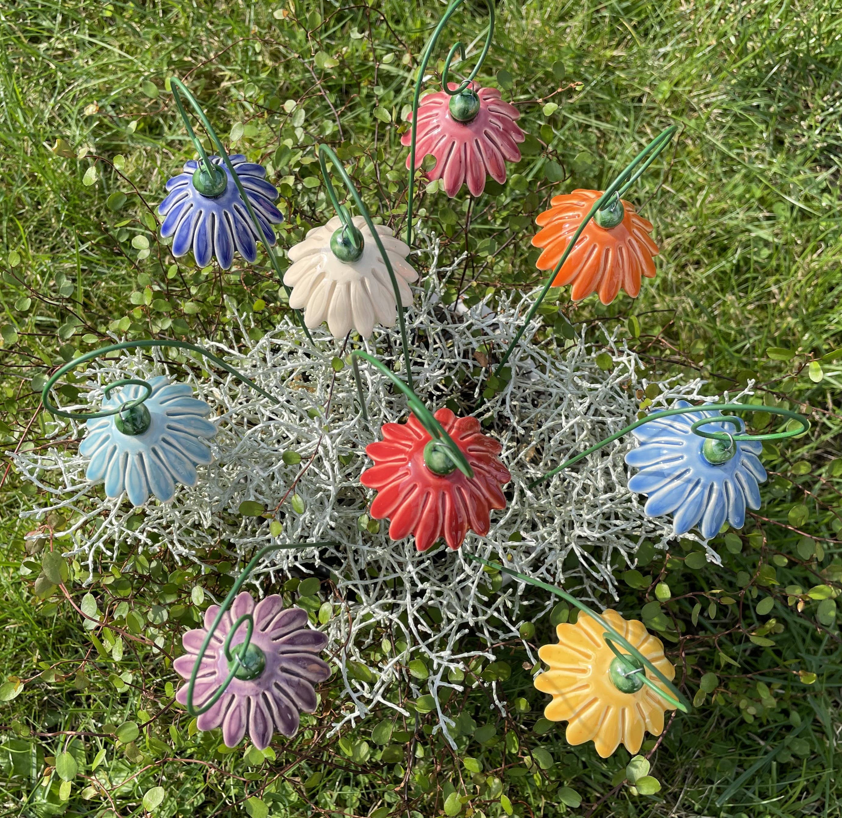 Pannonhem AB. - Wholesale Garden/Lawn Stake - Ceramic Flower Fairytale Flower, Plant stake3