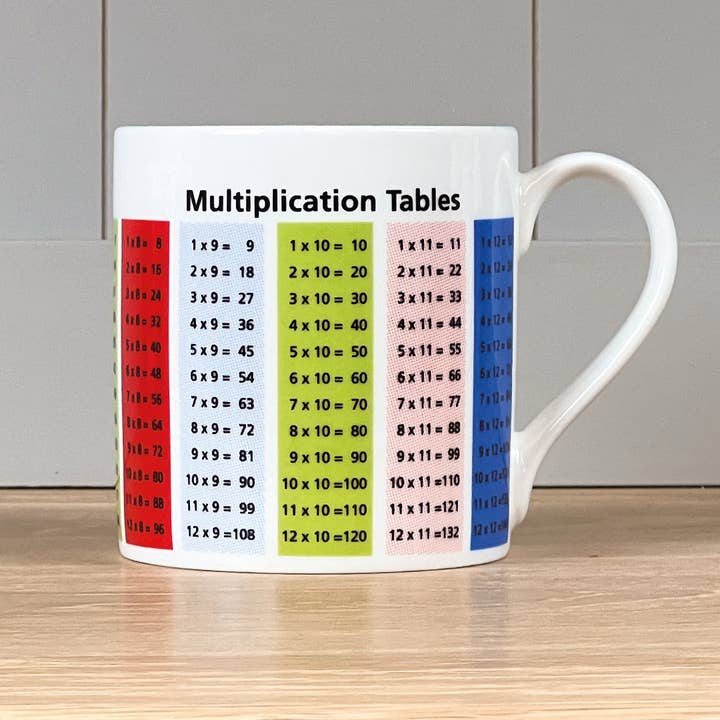 Multiplication Tables Mug for wholesale by mclaggan+co
