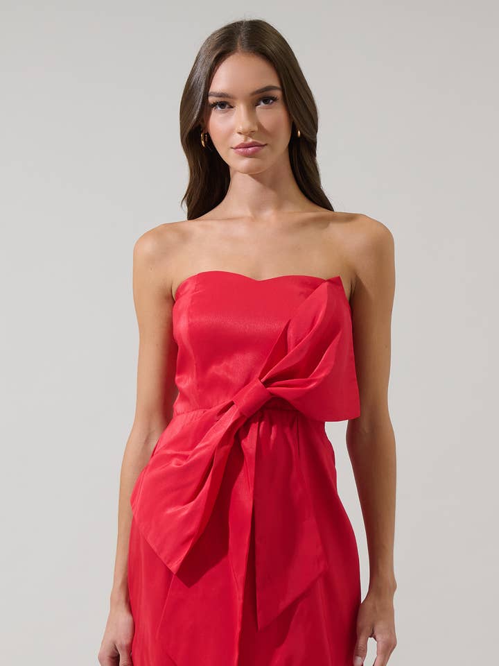 Albina Strapless Bow Mini Dress for wholesale by Sugarlips