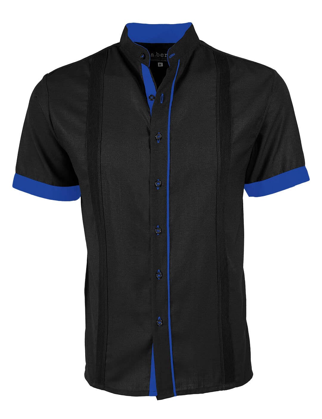 Y.A.Bera Clothing Modern Guayaberas - Wholesale Button Down Shirt - Men's - Couture Black Clásico Mandarin Presidencial Guayabera