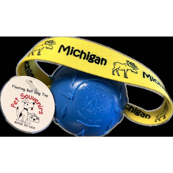 MICHIGAN floating ball dog toy NEW for wholesale by Pet Souvenirs
