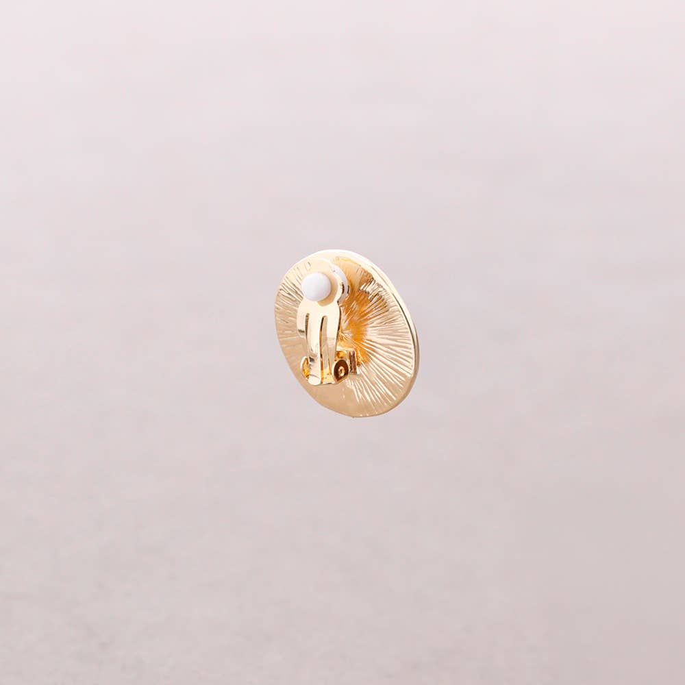 Sonata – wholesale Snap jewellery – Medal Enamel Metal Clip Earrings7