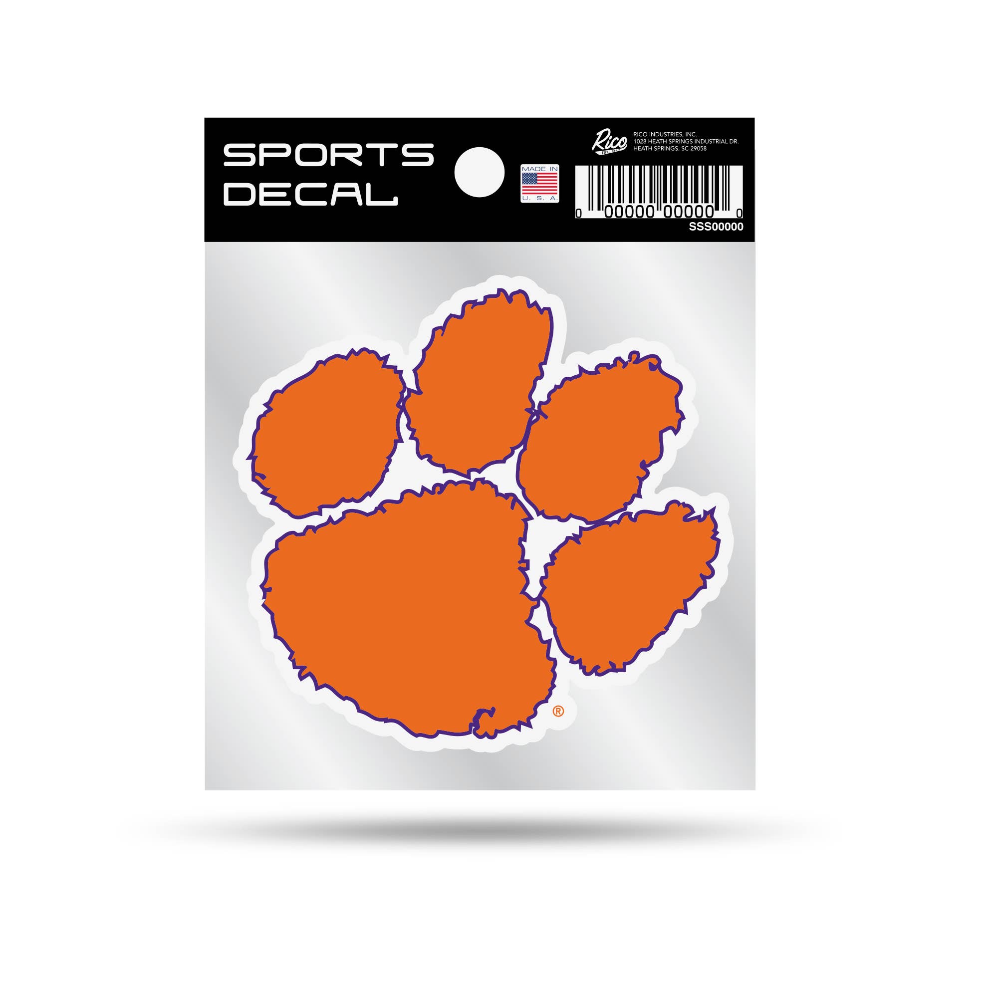 Rico Industries - Wholesale Sticker - Clemson 4" x 4" Decal0