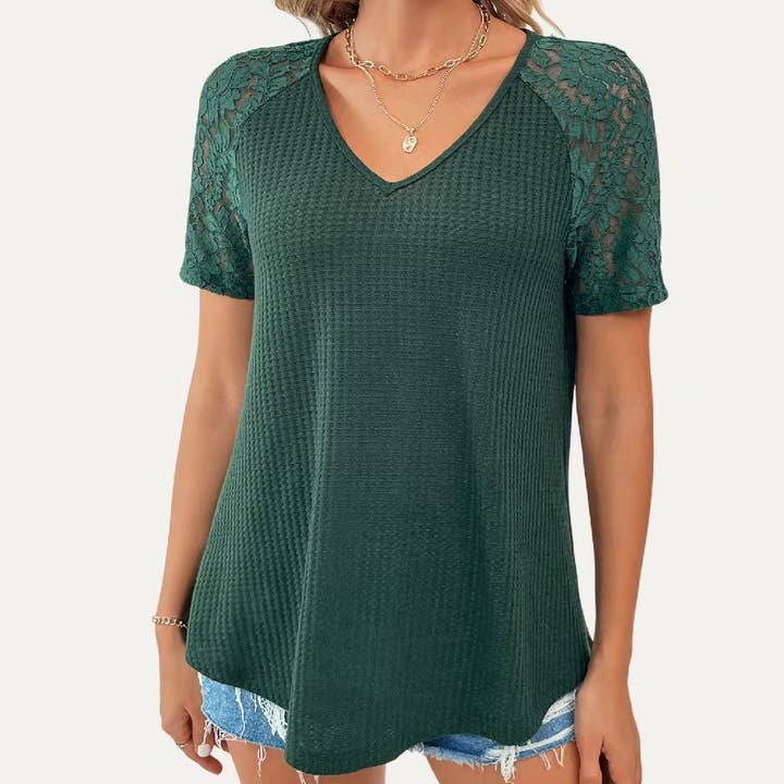 The Moment Collection - Vente Haut en maille – femme - Haut à manches courtes en maille douce et transparente Simply Cutie4