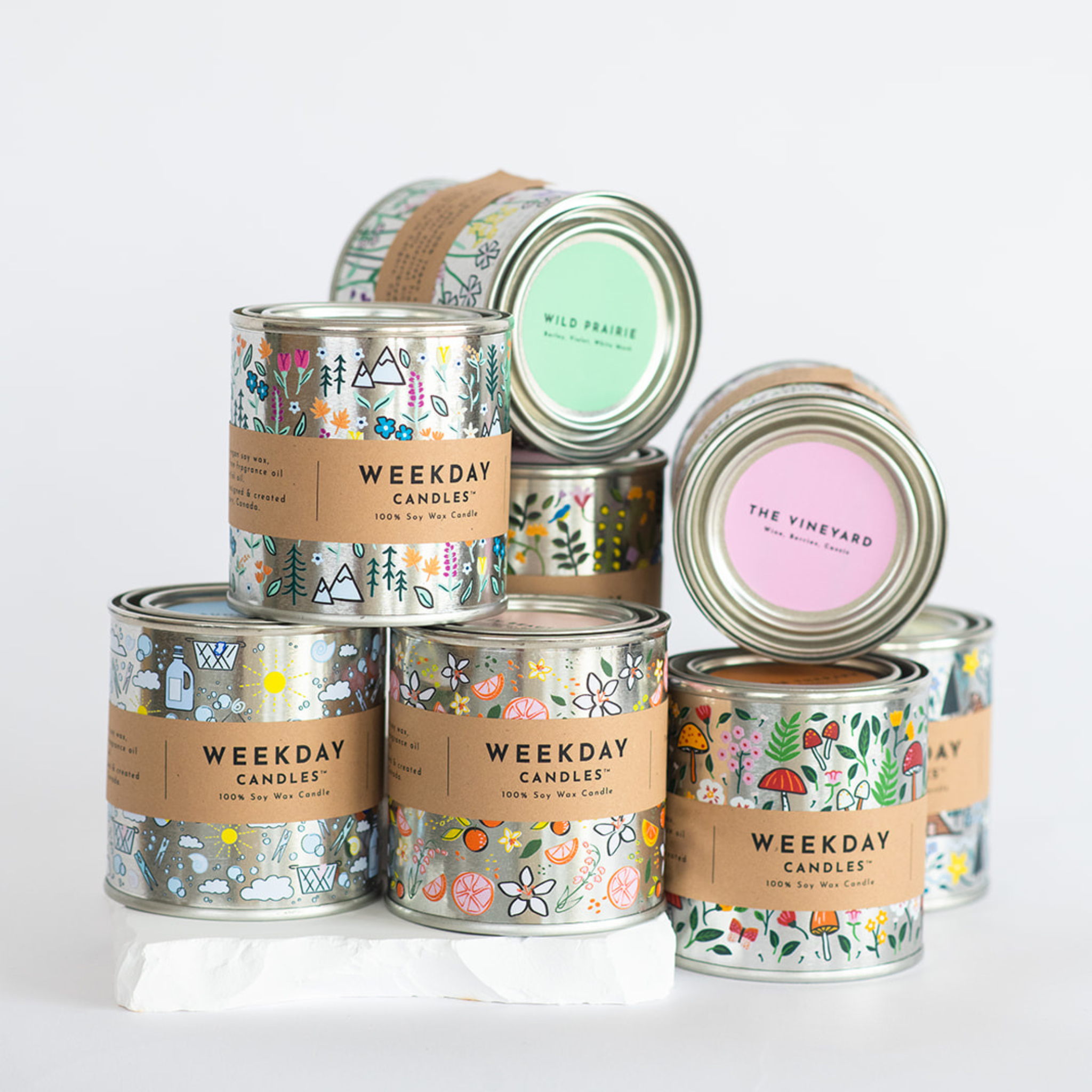 Weekday Candles - Wholesale Travel Candles - Cottage Therapy Paint Tin Candle3