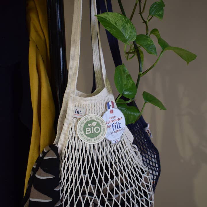 Filt1860 - Wholesale Grocery/Shopping Bag - Shopping net bag Ecru long handles3