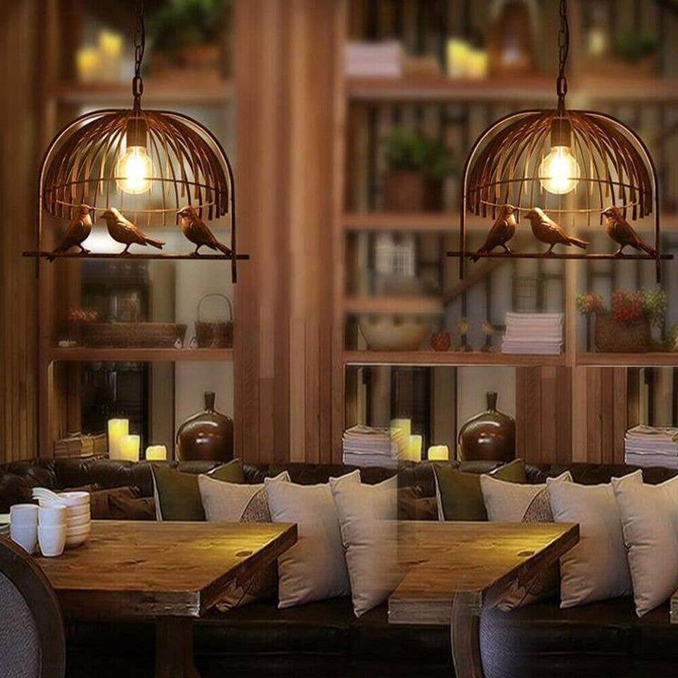 Ledsone – wholesale Chandelier/hanging light – Industrial Bird Cage Ceiling Chandelier Loft Pendant Light ~31518