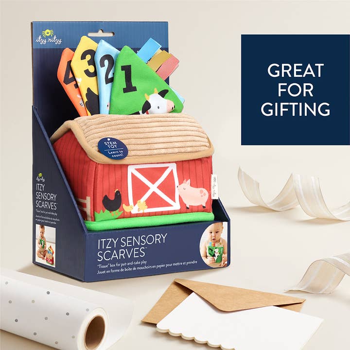 Itzy Ritzy - Wholesale Crinkle Tag Toy - Baby - *NEW* Itzy Sensory Scarves™2