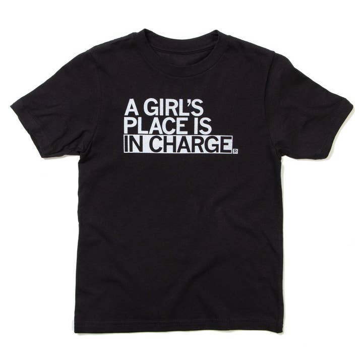 Girl's Place In Charge Kids T-Shirt for wholesale by RAYGUN